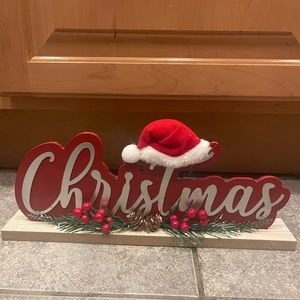 Christmas wooden sign decor